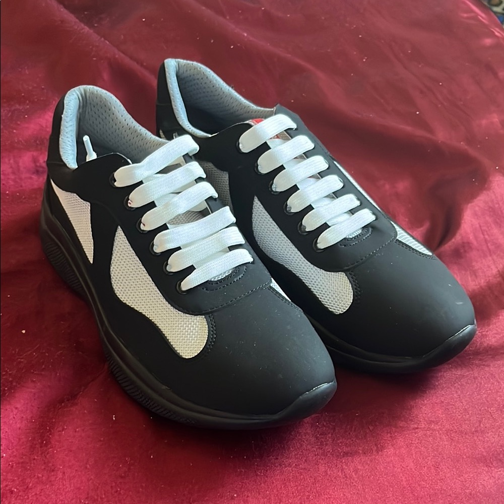 Prada Black and White Sneakers
